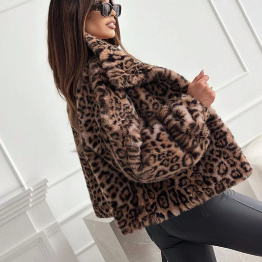 Leopard Print Loose Cardigan Jacket