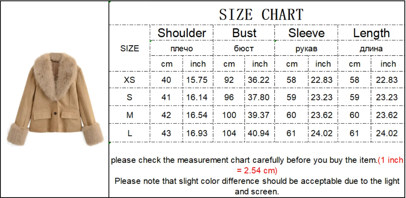 VELLA Chic Spliced Faux Fur Collar Jacket – Winter Elegance