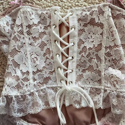 White Boho Corset Crop Top | Sexy Y2k Sleeveless Blouse