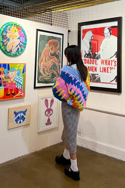 Women’s Thick Knit V-Neck Wool Sweater Cardigan – Soft Casual Long Sleeve Fall Winter