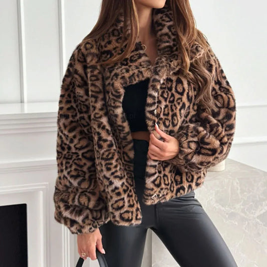 Leopard Print Loose Cardigan Jacket